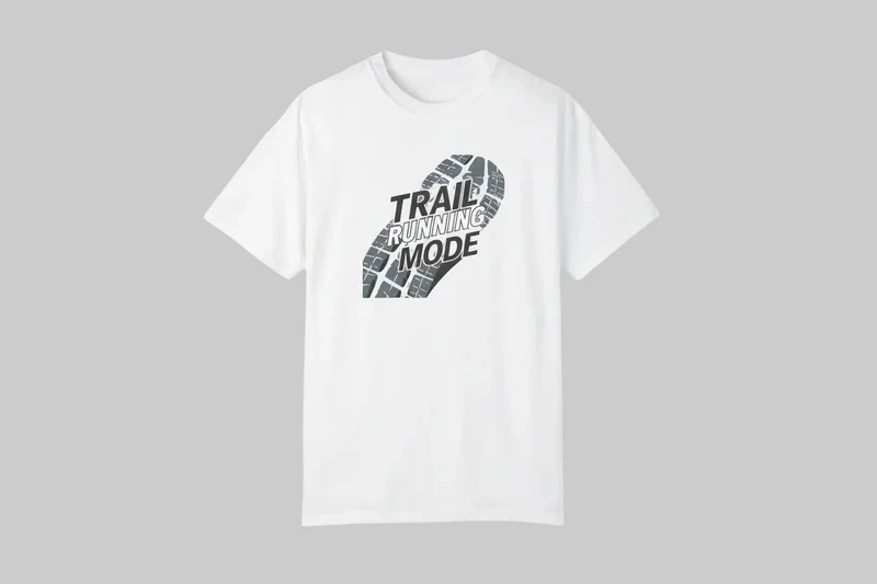 Trail Running Mode Shoe Print T-Shirt