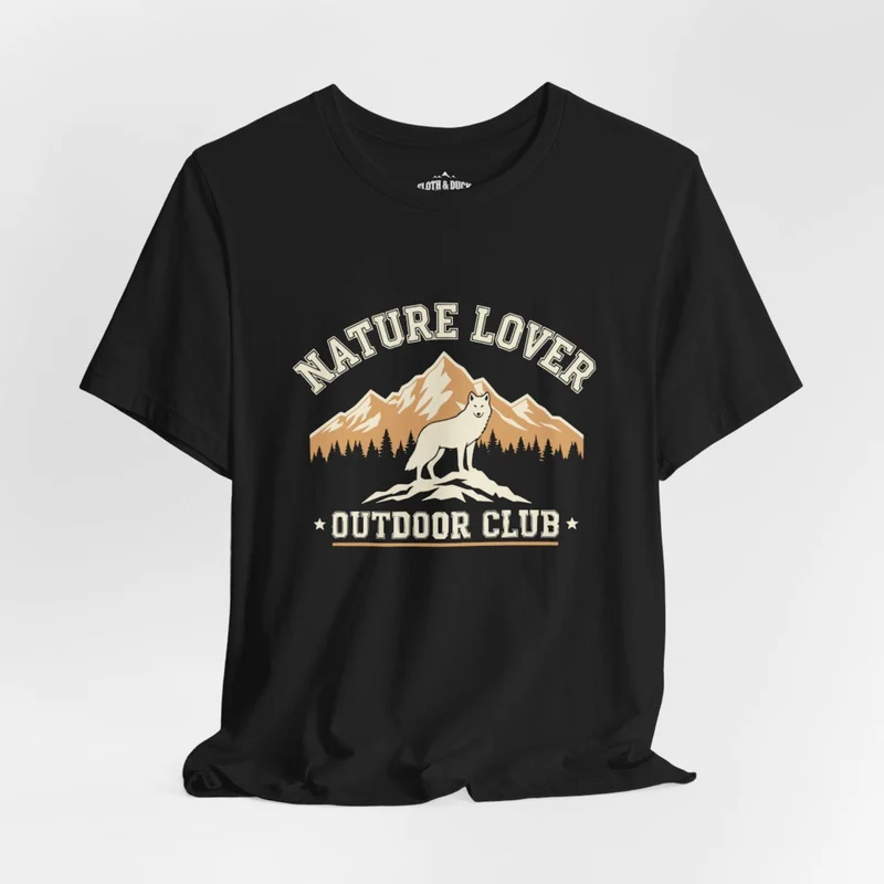 Nature Lover Outdoor Club Wolf Mountain T-Shirt
