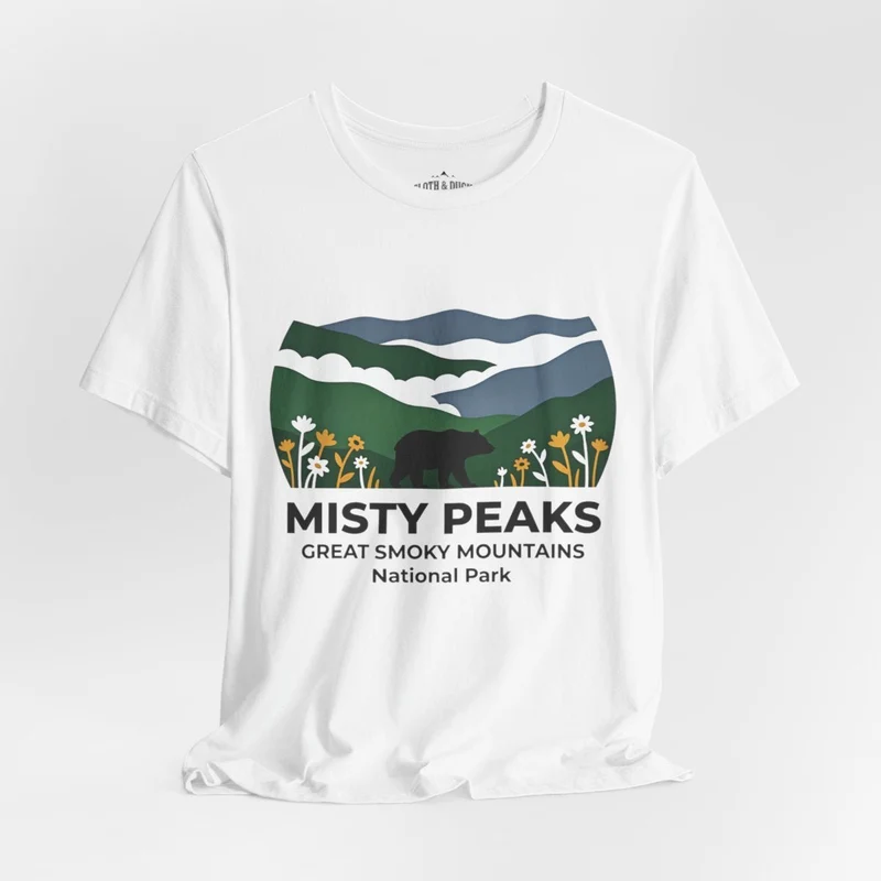 Misty Peaks Great Smoky Mountains National Park T-Shirt