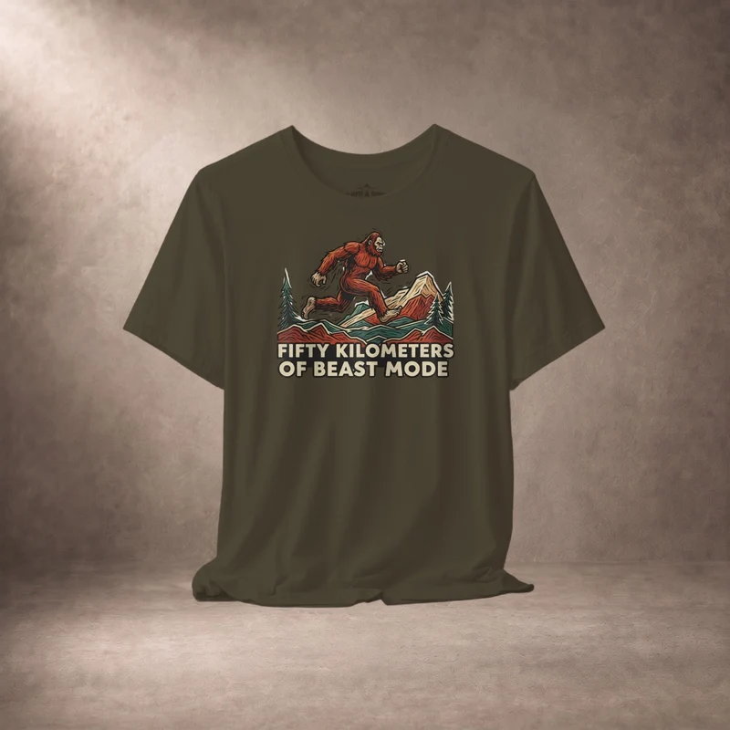 Fifty Kilometers Of Beast Mode Running Bigfoot T-Shirt