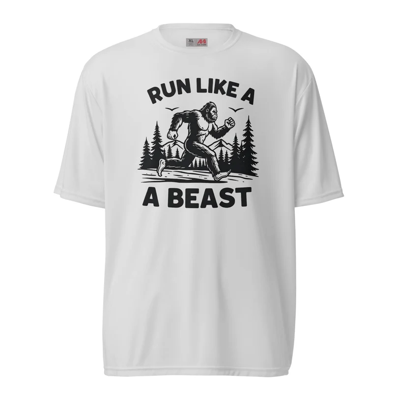 Run Like a Beast Big Foot Moisture Wicking T-Shirt
